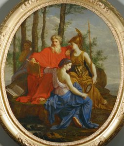 Allegori på en perfekt minister (maleri på lærred) af Eustache Le Sueur