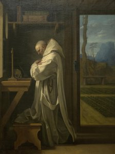 Den hellige Bruno i bøn af Eustache Le Sueur