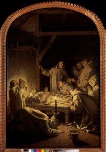 Saint Brunos liv: Saint Brunos død den 6/10/1101 af Eustache Le Sueur