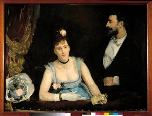 En italiensk loge. Maleri af Eva Gonzales (1849 - 1883)