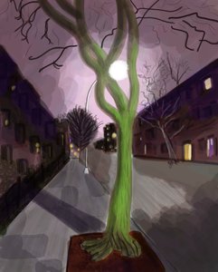 11th Street At Night, Brooklyn (digital kunst)