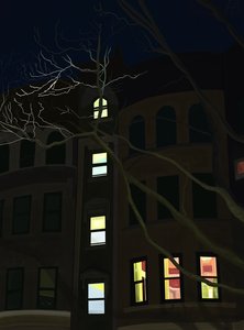 8Th Avenue At Night (digital kunst) af Evan Sklar