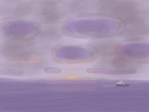 Atlanterhavet, 2015 (håndtegnet på en iPad med en Apple-blyant) af Evan Sklar