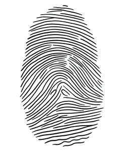 Tegning af et fingeraftryk fra Brooklyn (digital kunst) af Evan Sklar