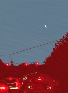 Driving South, Six Fifty Five A.M., ca. 2020-24 (digital kunst) af Evan Sklar
