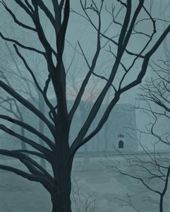 Fog Prospekt park, Brooklyn (digital kunst) af Evan Sklar