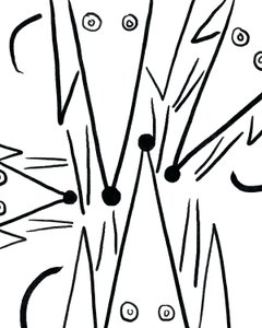 Fire Daschunds, ca. 2020-24 (digital kunst) af Evan Sklar