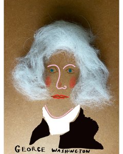 George Washington (collage-tegning) af Evan Sklar