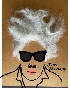 Jim Jarmusch (collage-tegning) af Evan Sklar