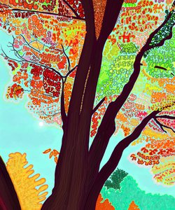 Lasdt Fall tree, 2018 (håndtegnet på en iPad med en Apple-blyant)