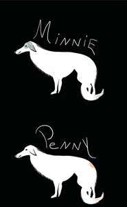 Minnie og Penny, 2025 (digital kunst) af Evan Sklar