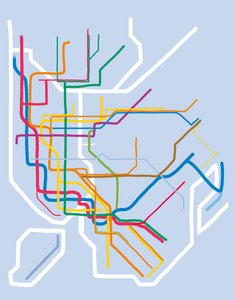 New York City Subway, 2025 (digital kunst) af Evan Sklar