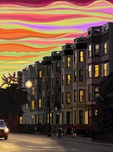 Ninth Street Nine A.M. (digital kunst) af Evan Sklar