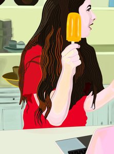 Orange ispind (digital kunst)