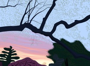 Forår, Prospect Park, 2025 (digital kunst) af Evan Sklar