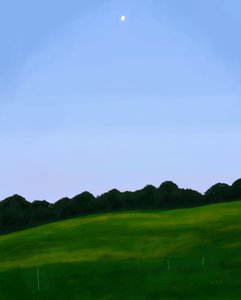 Vermont Field, Dawn (digital kunst) af Evan Sklar