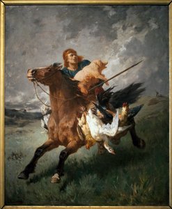 A Marauder - Maleri af Evariste Vital Luminais (1822-1896), olie på lærred