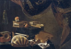 Stilleben med musikinstrumenter