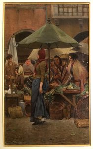 Piazza delle Erbe 1892 (olie på lærred)