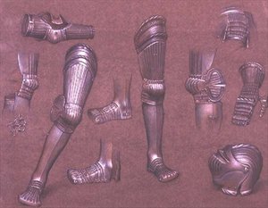 Studie af rustning, nr. 1 (kridt) af Evelyn De Morgan
