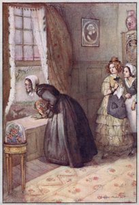 Illustration til Cranford af fru Gaskell (farve litho) af Evelyn Paul
