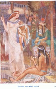 Isis og babyprinsen (farve litho) af Evelyn Paul
