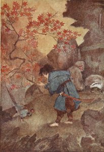 Momotaro og fasanen, illustration fra 