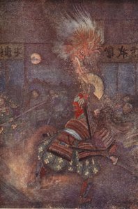 Raiko Slays the Goblin of Oyeyama, illustration fra 
