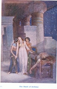 Anthonys død (farve litho) af Evelyn Paul