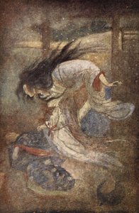 Yuki-Onna, The Lady of the Snow, illustration fra 