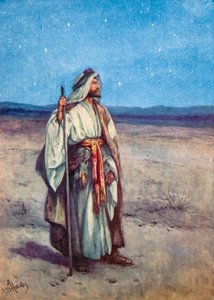 Abraham og stjernerne (farvelitografi) af Evelyn Stuart Hardy