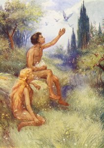 Adam og Eva (farvelitografi)