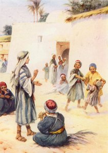 Jesus og hans legekammerater (farvelitografi)
