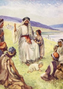 Jesus underviser sine venner (farvelitografi)