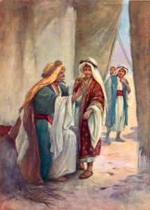 Josef i sin fars telt (farvelitografi)
