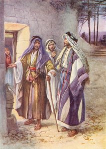 Vandringen til Emmaus (farvelitografi)