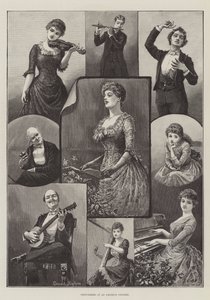 Medvirkende ved en amatørkoncert af Everard Hopkins