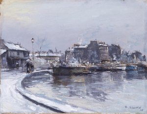 Ved Seinen (pastel på papir)