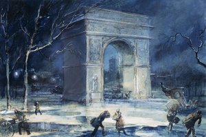 Buen, Washington Square af Everett Shinn