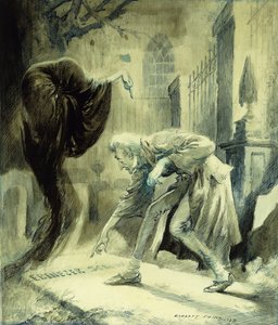 Spøgelset fra den kommende jul: Ebeneezer Scrooge af Everett Shinn