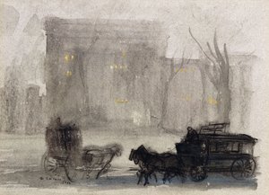 Udsigt over New York - Washington Square af Everett Shinn