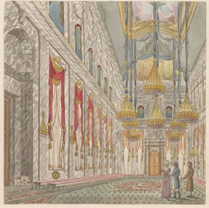 Interiør af det kongelige palads på Dam-pladsen, ca. 1810-1813 Vue de l