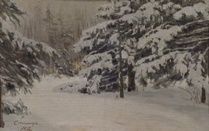 Vinter på øerne Sankt Petersborg, 1912 af Evgeni Ivanovich Stolitsa
