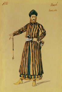 Kostumedesign til operaen Prince Igor af A. Borodin, 1890 af Evgeni Petrovich Ponomarev