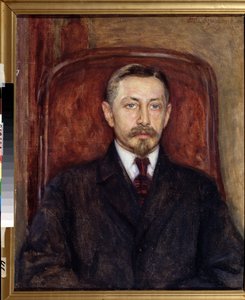 ""Portræt af forfatteren Ivan A. Bunin (1870-1953)"" Maleri af Evgeni Iosifovich Bukovetsky (1866-1948) 1919 State Art Museum, Odessa af Evgeniy Iosipovich Bukovetsky