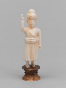 Sort bonde, skakbrik, Indien, 1820 ca af Evremond de Berard
