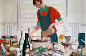 Fremstilling af Empire Christmas Pudding, ca. 1920