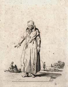 Bondekvinde (kobberstik) af F.D.B. Monogrammist