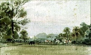 Udsigt over Hyde Park, 19. århundrede af F.J. Collignon