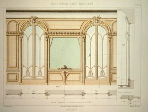 Design til en stuevæg, illustration fra 